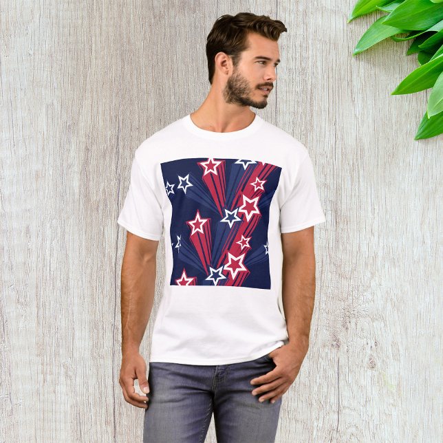 T-shirt Patriotique 4 juillet Étoiles Rouge Blanc Et Bleu (Créateur téléchargé)