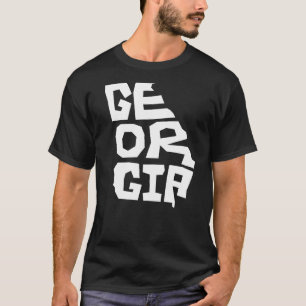 T-shirt Patriotique Accueil Plan D'État De Géorgie Forme D