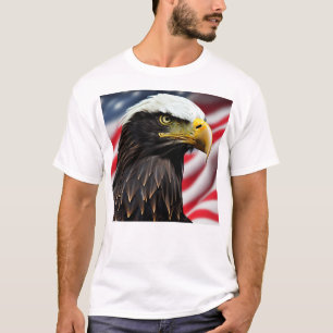 T-shirt Patriotique/Aigle/Américain/USA