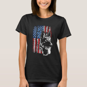 T-shirt Patriotique Allemand Berger Américain Drapeau Chie
