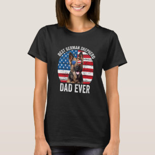 T-shirt Patriotique Allemand Berger Papa Drapeau Américain