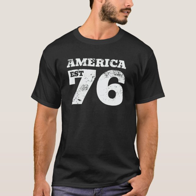 T-shirt patriotique America Est 1776 (Devant)
