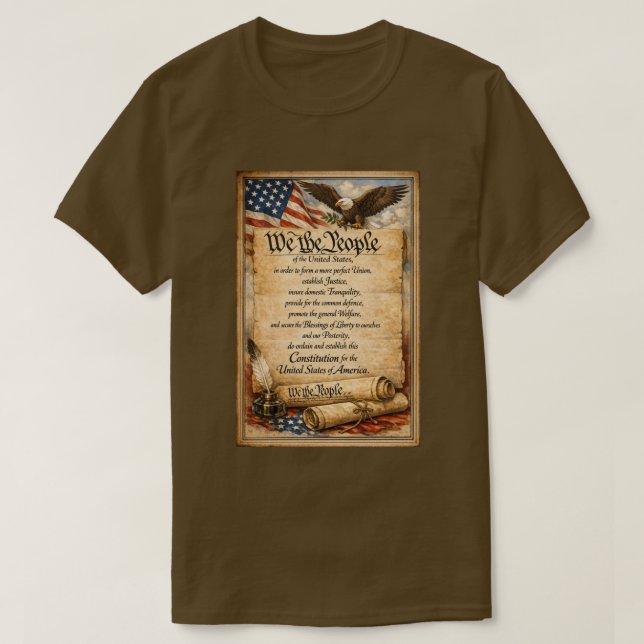 T-Shirt Patriotique Américain (5a) (Design devant)