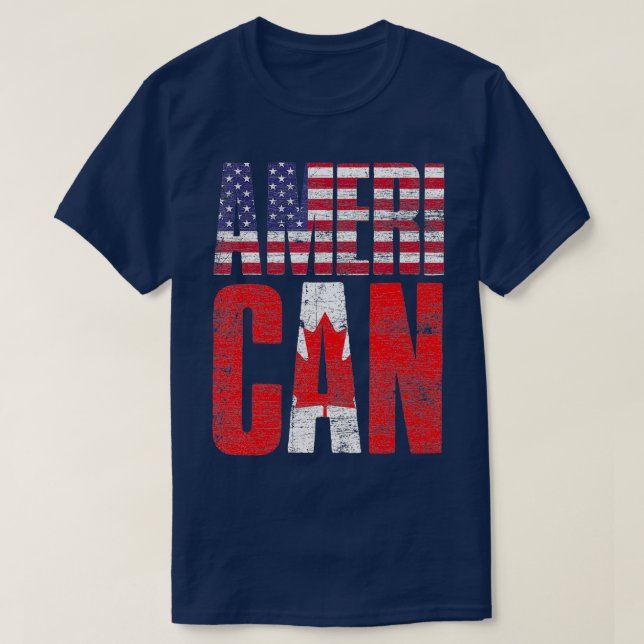 T-shirt Patriotique américain Canada (Design devant)