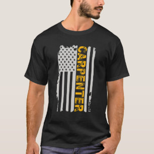 T-shirt Patriotique Américain Drapeau Carpenter pour la me