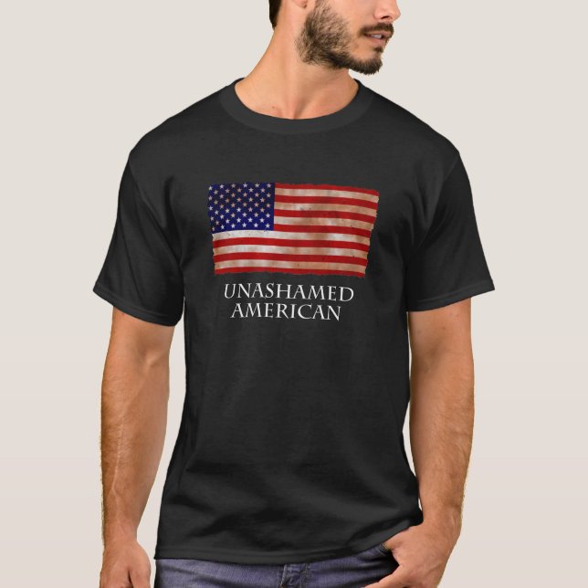 T-shirt patriotique américain honteux (Devant)