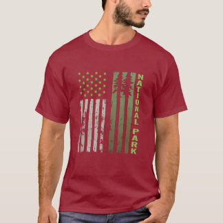 T-shirt Patriotique américain soutenant les parcs nationau