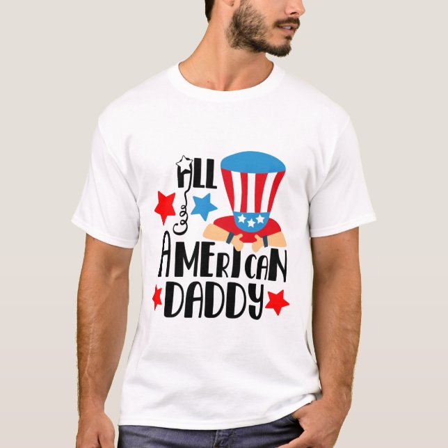 T-shirt Patriotique American Daddy (Devant)