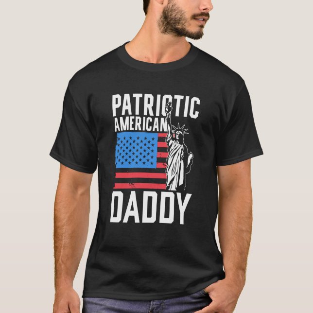T-shirt Patriotique American Daddy Usa America Us Patriot  (Devant)