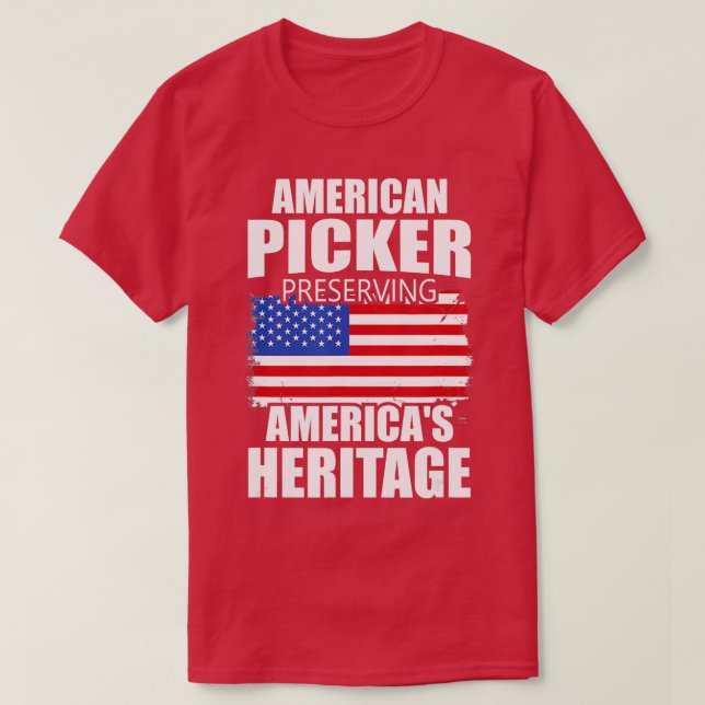 T-shirt Patriotique American Heritage Pickers 3 (Design devant)