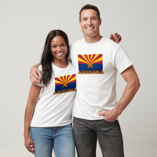 T-shirt Patriotique Arizona Tee, mode USA, Arizona Drapeau (Unisexe)