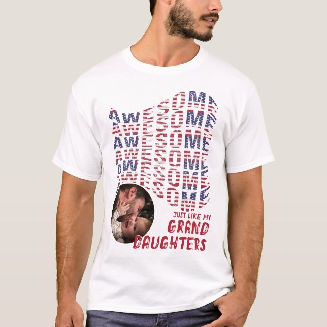 T-shirt Patriotique Awesome Tout Comme Fille Nouveau-Né bé (Devant)
