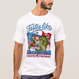T-shirt Patriotique Basse Poissons Goûts Comme Liberté Gra