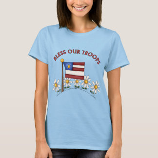 T-shirt Patriotique Bénir Nos Troupes
