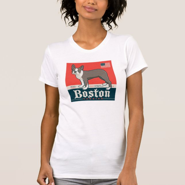 T-shirt Patriotique | Boston Terrier (Devant)