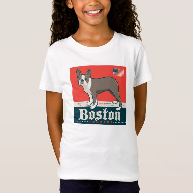 T-Shirt Patriotique | Boston Terrier (Devant)