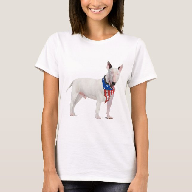 T-shirt patriotique Bull Terrier (Devant)