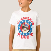 T-shirt Patriotique Cardigan Welsh Corgi