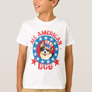 T-shirt Patriotique Cardigan Welsh Corgi