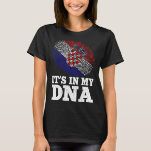 T-shirt Patriotique C'est dans mon ADN empreintes digitale