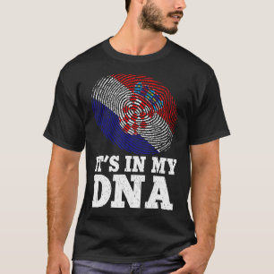 T-shirt Patriotique C'est dans mon ADN empreintes digitale