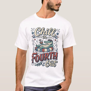 T-shirt patriotique Chill The Fourth Out Alligator