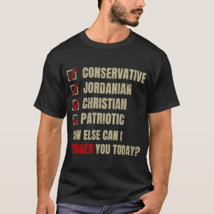 T-shirt Patriotique chrétien jordanien conservateur