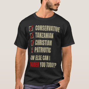 T-shirt Patriotique chrétien tanzanien conservateur