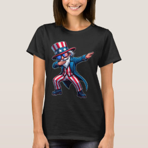 T-shirt Patriotique Dabbing Oncle Sam Usa 4 juillet Mens B