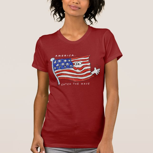 T-shirt patriotique de drapeau américain (Devant)