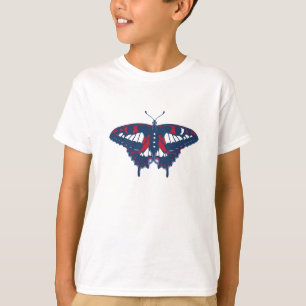 T-shirt patriotique de papillon