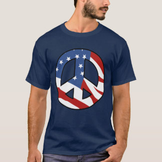 T-shirt patriotique de signe de paix