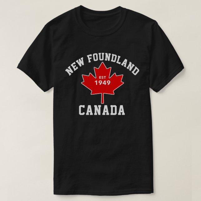T-shirt patriotique de Terre-Neuve Canada Est.1949 (Design devant)