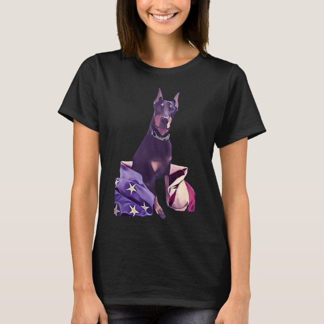 T-shirt Patriotique Doberman 517 (Devant)
