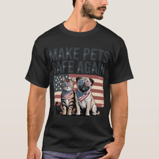 T-shirt Patriotique en Détresse Rendez les Animaux de Comp