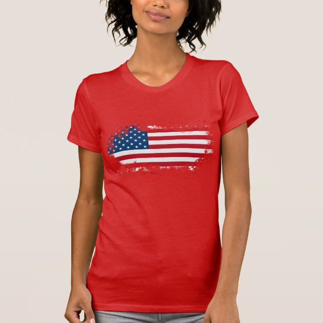 T-shirt patriotique féminin (Devant)