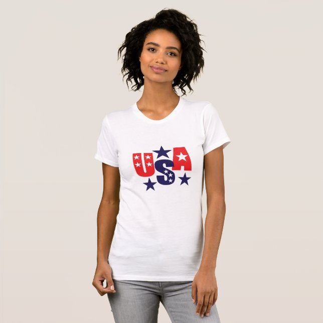 T-shirt patriotique féminin (Devant entier)