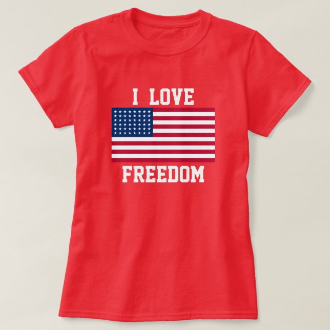T-shirt patriotique féminin (Design devant)