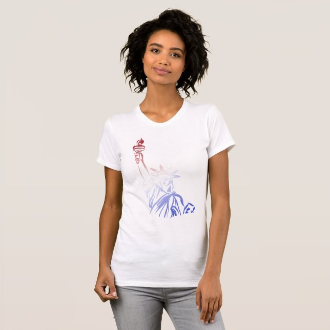 T-shirt patriotique féminin (Devant entier)