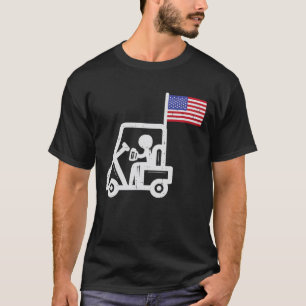 T-shirt Patriotique Golf Part American Flag Golf Drinker