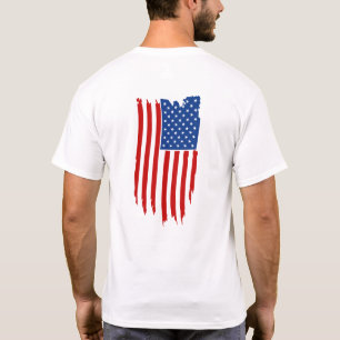 T-shirt *~* Patriotique Grunge American Flag Modern