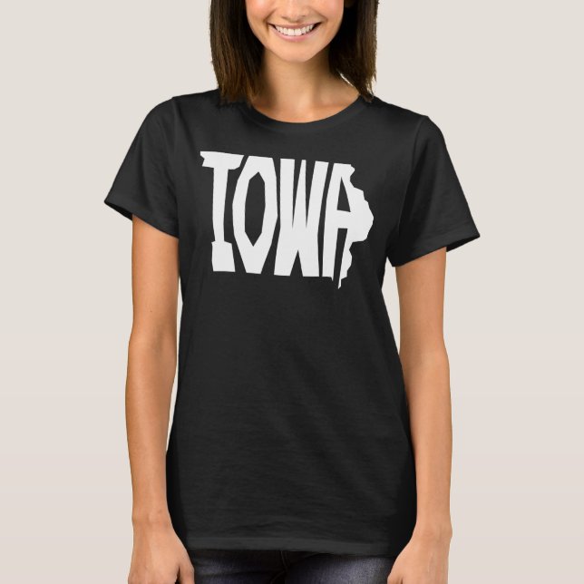 T-shirt Patriotique Home State Map Iowa Conception de form (Devant)
