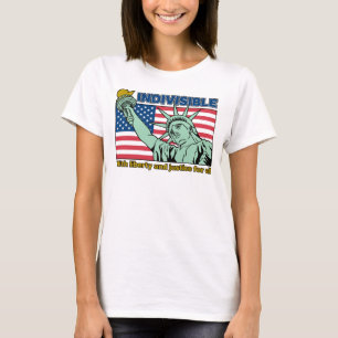 T-shirt Patriotique-indivisible-Liberté et Justice pour to