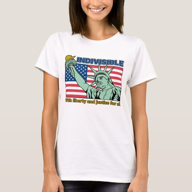 T-shirt Patriotique-indivisible-Liberté et Justice pour to (Devant)