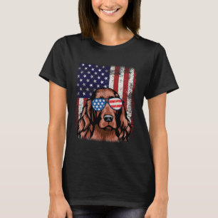 T-shirt Patriotique irlandais Setter Chien Drapeau américa