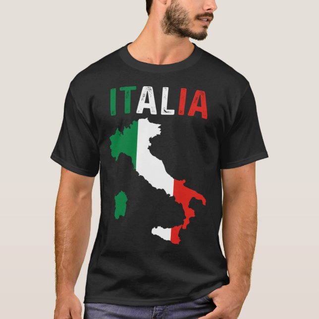 T-shirt Patriotique Italie Racines Europe Voyageur Italie  (Devant)