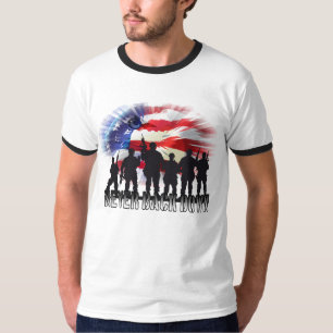 T-shirt Patriotique jamais reculer