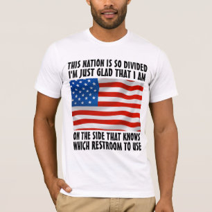 T-SHIRT PATRIOTIQUE JE SAIS QUELLE RESTROOM UTILISER