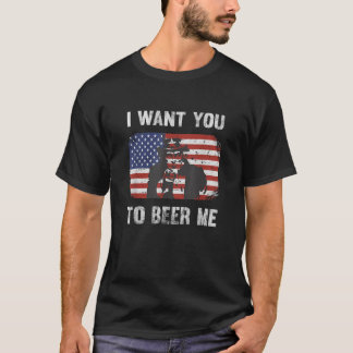 T-shirt Patriotique Je Veux Que Vous Me Soyez Drôle Distre