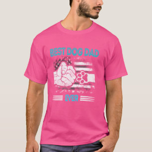 T-shirt Patriotique Meilleur Chien Papa Jamais Drôle Améri
